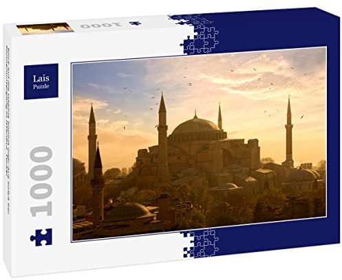 Lais Puzzle Blick auf die Haghia Sophia oder Aya Sofya bei Sonnenuntergang in Istanbul, Türkei 1000 Teile