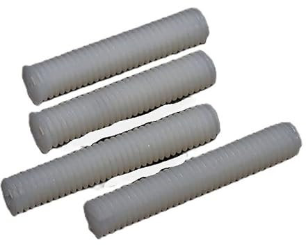 20pcs vis sans tête Fendues en Nylon boulons à Pointe Plate en Plastique Blanc M6 M8 M10 M12 (Color : 20Pcs, Size : M10x25)