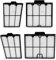 Fiitzn Ultrafeine Filter, kompatibel mit Dolphin Active 20, Explorer E30, M600, Proteus DX4, Triton PS Teilenummer 9991467-R4, Plissee-Poolreiniger-Ersatzteil, 4 Packungen