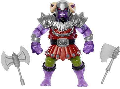 Masters of the Universe Turtles of Grayskull Ram Man Actionfigur-Spielzeug, 16 Bewegungspunkte, TMNT- und MOTU-Crossover mit Zubehör, HTH09