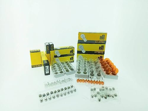 BREHMA 90tlg Kleinlampenpaket Werkstattware Autolampen 12V Glühlampe Glassockellampe Glühbirne Soffitte KFZBeleuchtung 10x P21/5W 10x P21W 10x PY21W 10x R10W 10x R5W 10x W5W 10x WY5W 10x C5W 10x C10W