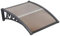 Auvent de Porte, Auvent fenêtre Blanche Pluie Neige abri Avant Porche Ombre extérieure Toit terrasse,Entrée Marquise Solaire Porte Anti-Soleil Protection (100 * 100 cm-Marron)