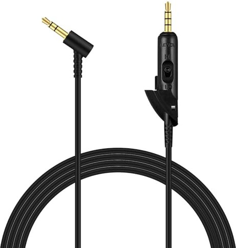 Toxaoii Replacement QC15 Audio Cable QuietComfort 15 Extension Cord Compatible with Bose QuietComfort 15 QC15 Headphones (Black)