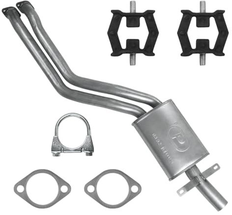 Polmo Schalldämpferset Auspuff Vorschalldämpfer für BMW 3er E46 1998-09/2001 2.0 2.5 2.8