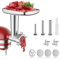 TPGSING Accessorio per tritacarne in acciaio inox per mixer Kitchenaid, facile da pulire per salsicce per Kitchenaid, include 4 piastre di macinazione, 3 tubi per riempire salsicce, 2 lame per