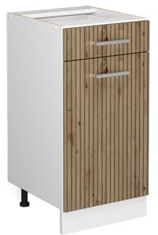 Vicco Küchenunterschrank R-Line, Artisan-Eiche/Weiß, 40 cm ohne Arbeitsplatte