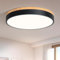 Vikaey LED Deckenlampe, Lampe Holz Schwarz, Led Deckenleuchte 40cm für Wohnzimmer Schlafzimmer Küche Flur 4000K 36W