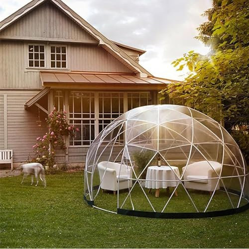 JJENXYYDS Pop-up-Pavillon-Bubble Tent,Kuppelzelt für 5–8 Personen,wetterfestes geodätisches Kuppelzelt,aus PVC, Gewächshaus, Garten, Pavillons, Garten, Haus