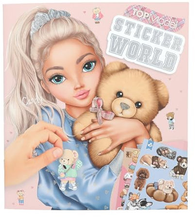 Depesche 13209 TOPModel Team Teddy - Stickerbuch mit 20 illustrierten Hintergrundseiten zum Selbstgestalten, inkl. 3 Doppelseiten Sticker