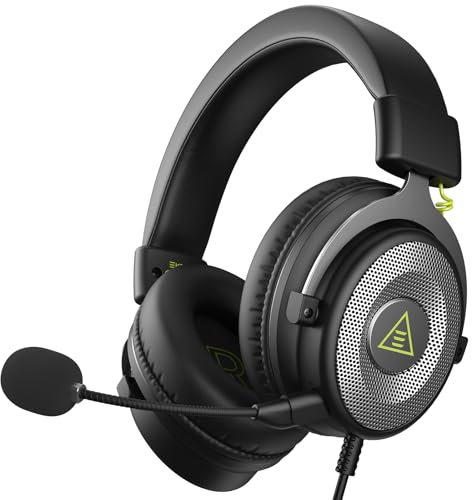 EKSA E900 Wired Gaming Headset for Xbox One - PC Headset with Detachable Noise Cancelling Microphone, 3D Stereo Sound 50mm Driver- Gaming Headphones for Xbox S/X, PS4 PS5, Switch, Laptop (Black)