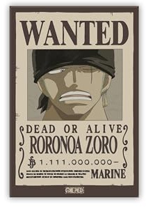 ABYstyle - One Piece Magnet Standard Wanted Zoro