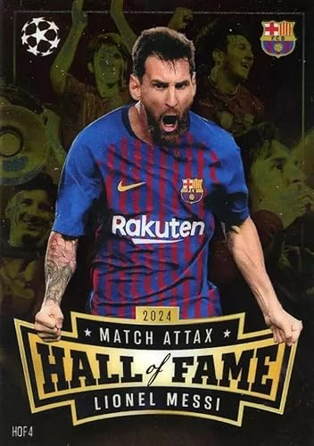 Match Attax Carte à collectionner Lionel Messi Hall of Fame 2024-2025, Papier, Bleu et Blanc, Carte à collectionner