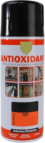 MORE FREE-Pintura Spray Antioxidante Negra 400 Ml para las Superficies de Metal, Hierro y Aluminio,Pack de 1 Unidad