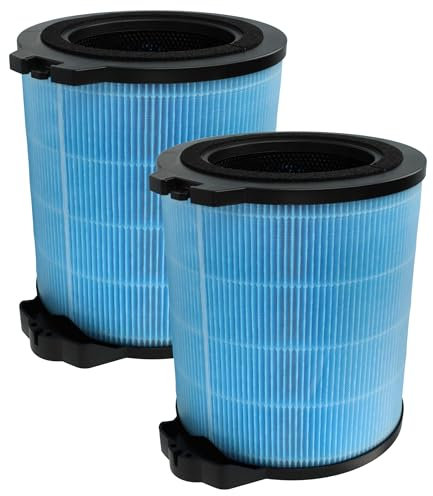 vhbw 2X HEPA Filter H12 kompatibel mit Hoover HHP30C011, H-Purifier 300 Luftreiniger - Ersatz-Filter mit integriertem Aktivkohle-Filter