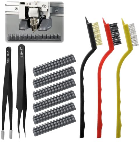 3D-Drucker Silikon-Düsenbürste für Bambu Lab A1, 11 PCS 3D Drucker Reinigungsset, 3D-Drucker Hotend-Düsenbürste, 3D-Drucker Düsenreiniger Kit, 3D-Drucker Zubehör (nicht für Bambu A1 Mini)