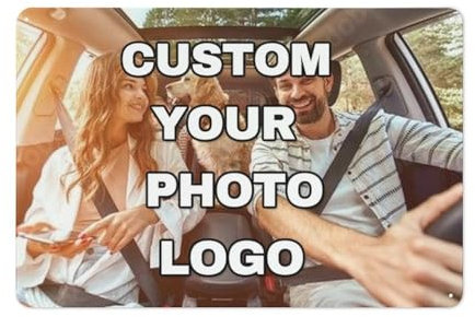 Targa in Metallo Personalizzata,Targa in latta personalizzata con la tua immagine/logo/testo, cartello personalizzato in latta per parete all'aperto, interni, strada, ufficio, casaImpermeabile