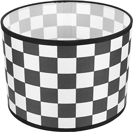 Operitacx Lampenschirm Aus Stoff Mit Karomuster Kompatibel Ersatz Für Wand Und Stehlampen Trommelförmig Schützt Vor Hellem Licht Passt Für Wohnzimmer Schlafzimmer Und Küche