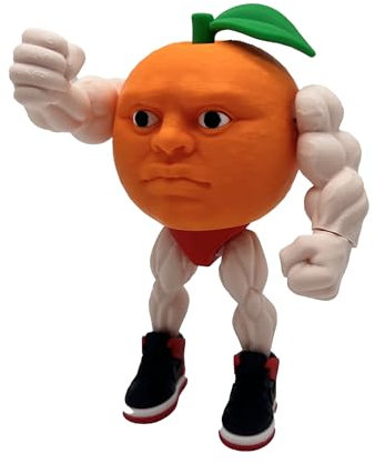 Figura Articulada Udin Din Din Dun – Naranja Mazada de Brainrot Italian Memes – Muñeco Mazas Brainrot Italianos – Juguete articulado Naranja cachas memes – Brrr Patapim - Tralalero - Tung Tung