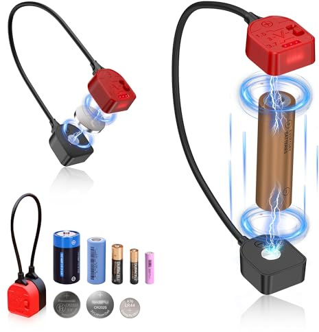 Magnetic Small Battery Tester,Universal Battery Checker With 3 indicator light for AA/AAA/CR2025/CR2032/LR44/LR41/CR2/CR2450/CR123/CR2/CR1632 Button Coin Cell Batteries/C/D & More Household Batteries