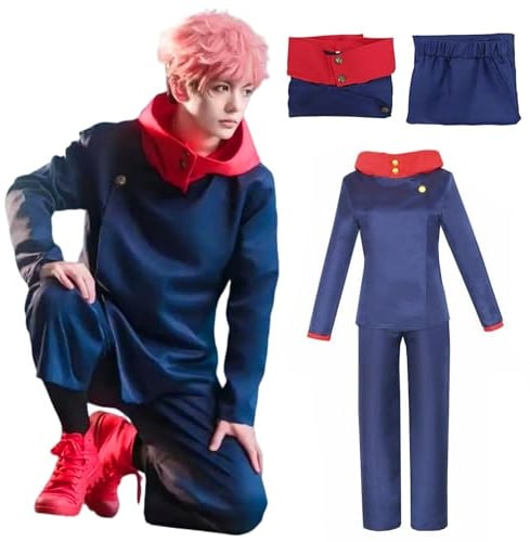 AnkekolyStar - Disfraz de cosplay para hombre, disfraz de anime para adultos Halloween Carnaval Cosplay Mardi Gras Fiesta (D, XL)