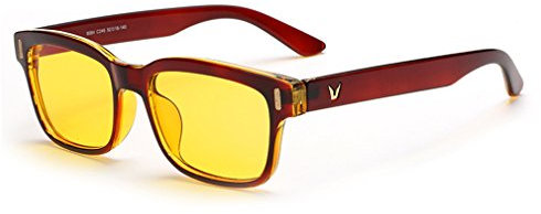 Rnow Yellow Tinted Computer Sunglasses Eye Strain Perfect for Gaming Anti Glare Glasses