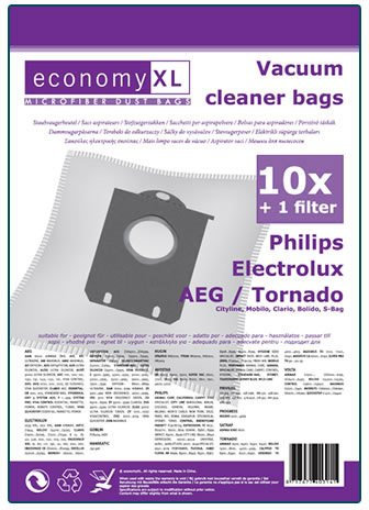 10 Staubsaugerbeutel Economy geeignet für AEG Electrolux PDB1 - PDB2
