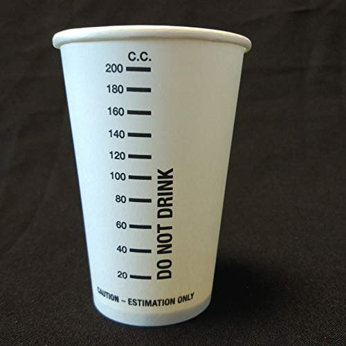 White Paper Paint Measuring Measurement Mixing Container Cup - 200cc - Pack of 50