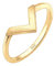 Elli Ring Damen Geo V-Form Basic Matt Trend in 925 Sterling Silber