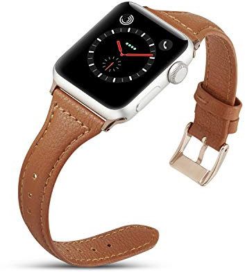 DaGeLon Cinturino per iWatch 40mm Series 4 38mm Serie 3 Series 2 Serie 1, retrò Donna Pelle Bracciale Cinghia Ricambio Eccellente Cuoio Sostituzione per Apple Watch Sport Edition Nike+, Marrone