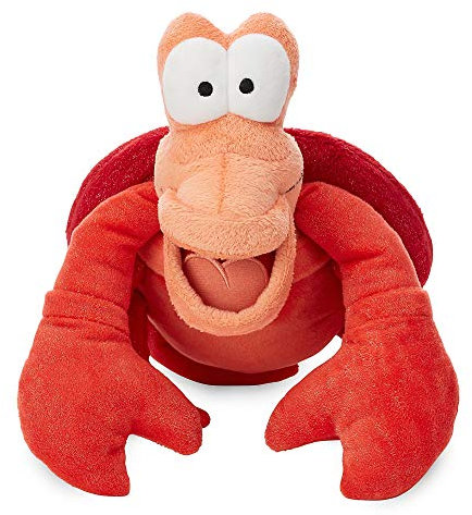 Disney Store Stofftier Sebastian, Arielle, die Meerjungfrau, 15 cm / 5, aus weichem, schimmernden Plüschmaterial mit aufgestickter Mimik, für alle Altersstufen geeignet