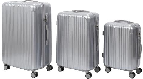 Jet Lag - VO1363 – Koffer New York, Grau, X3, 40 l, 65 l, 100 l, Freizeit, Reisen, Gepäck, Koffer