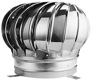 QWEASDF Schornsteinaufsatz drehbar Kaminaufsatz Schornstein Kugel Windrad Kaminhaube ablufthaube lüftungsgitter schornsteinabdeckung kaminhaube(100-200mm),100mm