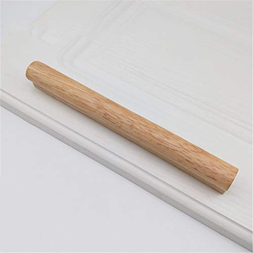 NIANXINN Solid Oak Furniture Handle,Length 100-1200mm Wooden Bar Handles for Kitchen Cupboard Cabinet & Drawers,Dresser Door Cupboard Drawer knobs Wardrobe Solid Wood Handle,with Screws(Length 160mm)