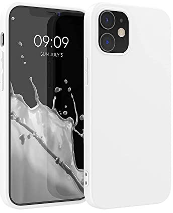 ICOVERI Funda iPhone 12 Mini. Funda Silicona Color Blanco. Carcasa iPhone 12 Mini Antigolpes Antideslizante. Microfibra Interior. Tacto Seda Suave.