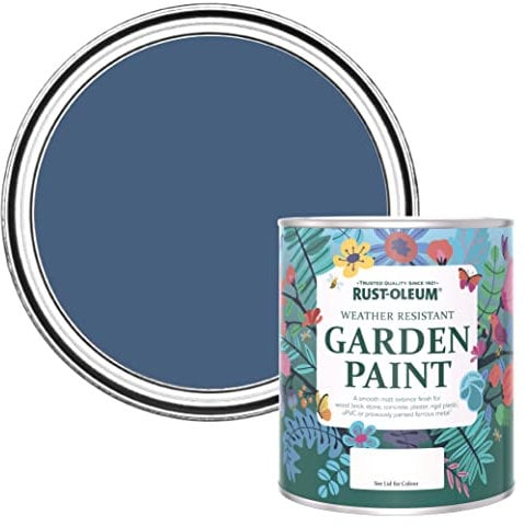 Rust-Oleum Blue Mould Resistant Garden Paint in Matt Finish - Ink Blue 750ml