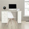 ML-Design Scrivania per PC Bianca con 3 Cassetti e 3 Ripiani con Spazio Stoccaggio 120 x 49 x 72 cm Tavolo per Computer per Laptop Portatile Mobile Porta PC da Ufficio Lavoro Scaffale Salvaspazio