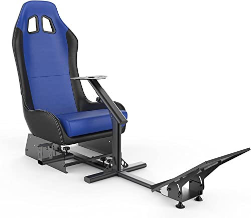 cirearoa Racing Wheel Stand con sedile Gaming Chair per tutte le G25, G27, G29, G920 Xbox, Xbox 360 Xbox One, PS4, T150RS T300RS TX T500RS T3PAPC piattaforme (nero/blu)