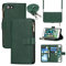 Cavor Coque Compatible avec iPhone 7/8/SE 2020/SE 2022 Etui avec Cordon,Flip Portefeuille Étui Cuir,[9 Porte Cartes][Double Boucle],Protection Housse Etui Compatible avec iPhone 7/8 - Vert foncé