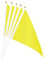 sourcing map Lot de 12 mini drapeaux jaunes à tenir à la main - 30 x 20 cm - Triangle pour festivals, événements, décoration de fête