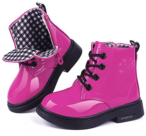 WYSBAOSHU Bambina Stivaletto Impermeabili Stivali Ragazze Winter Boots Stivaletti Antiscivolo Scarpe Neve Bambina Stivali Rosa EU21