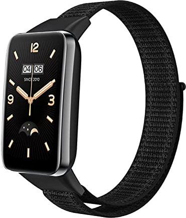 ZoRoll Armband Kompatibel mit Xiaomi Mi Band 7 Pro/Xiaomi Smart Band 7 Pro, Nylon Einstellbar Klettverschluss Ersatzarmband Sport Loop Soft Schwarz