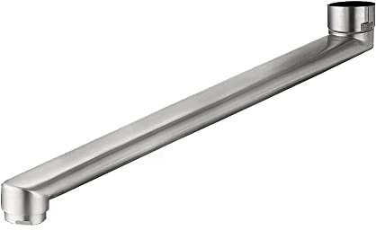 HomeLava Bec pivotant de 35 cm de long Robinet pivotant pour robinet mural droit Longueur totale Acier inoxydable brossé
