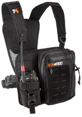 Ten4Tec Single Radio Harness for Outdoor Technicians, Wildland Firefighters, Search & Rescue, & Riggers