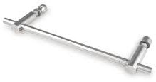Universal Shower Door Handle in Chrome - Suits Hole in Glass Gaps 30mm-230mm