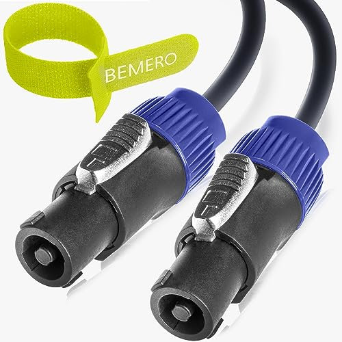 Bemero Speaker Twist, 2-Pin Lautsprecherkabel, Boxenkabel, 2 m, ⌀ 7,5mm, 2 x 1,5mm² Leiterquerschnitt