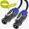 Bemero Speaker Twist, 2-Pin Lautsprecherkabel, Boxenkabel, 2 m, ⌀ 7,5mm, 2 x 1,5mm² Leiterquerschnitt