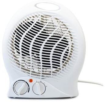 INTEC – Radiateur Chauffage Soufflant Électrique 2000W Portable Compact | 2 Modes Chaleur (1000W/2000W) & Ventilation Froid Été | Thermostat Réglable Idéal Salle de Bain Bureau