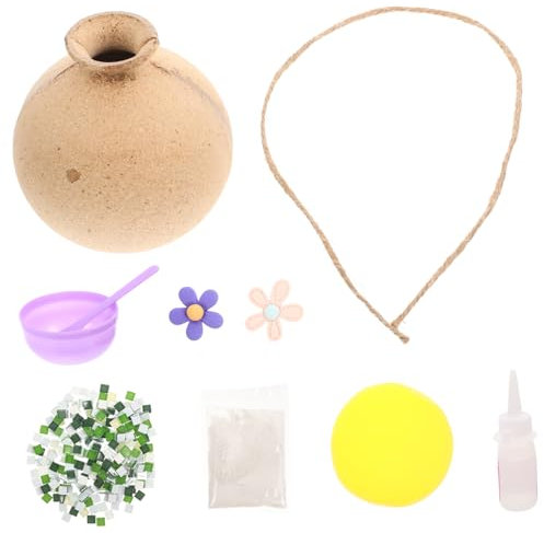 TOPBATHY 1 Satz Mosaikvase Hand vase handgemachte Vase Wohnkultur Ornament DIY-Bücherregal-Deko-Vase Mosaik-Blumenvase selber Machen Einfach Container Tischblume schmücken Eltern-Kind