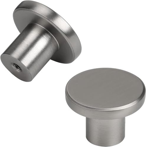 Goldenwarm 4 Pack Silver Drawer Knobs - Brushed Nickel Cabinet Knobs for Kitchen & Wardrobe Cabinet Doors