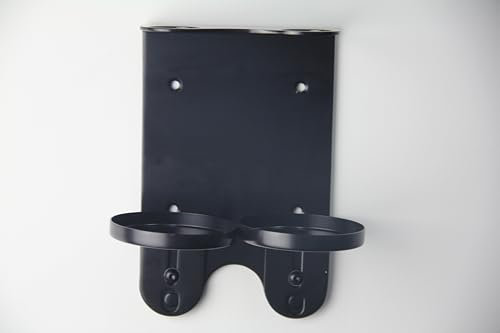 Wall Mount 300ml Double Dispenser Black Holder Ideal for Sea Kelp Bottles
